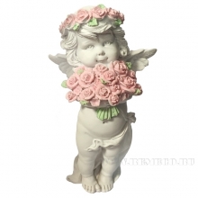 Фигурка декоративная Ангел с розами, L12,5W9Н22см