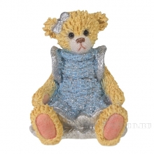Фигура декоративная Мишка(бежевый с голубым)L11W12H13см