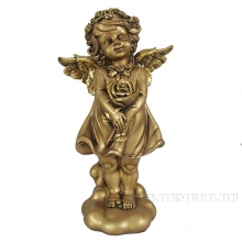Фигурка декоративная Ангелочек счастья(цвет золото), L14W9,5Н25см
