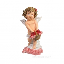 Фигурка декоративная Ангел хранящий любовь (розовые розы), L11,5W10,5Н22,5см