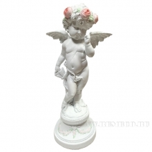 Фигура декоративная Ангел с розочками, L21W15H39 cм