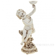 Фигура декоративная (подсвечник) Мальчик (цвет антик), L17.5W16H47.5 см