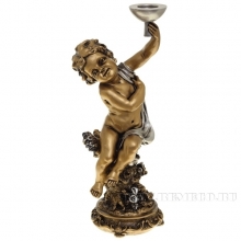 Фигура декоративная (подсвечник) Мальчик (цвет золото/серебро), L17.5W16H47.5 см