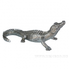 Фигура декоративная Кайман(цвет серебро) L34W18H12,5см