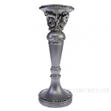 Изделие декоративное Подсвечник с розами(цвет серебро)L10W10H21.5см