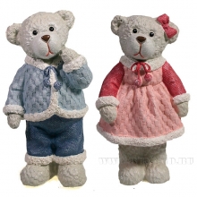 Фигура декоративная Мишка в платье,  Медведь, L7.5W6.5H12.5, 2в.