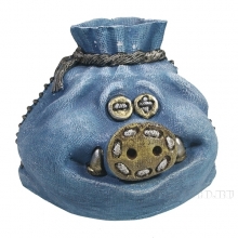 Копилка Мешочек  (джинс)   L14W15H13
