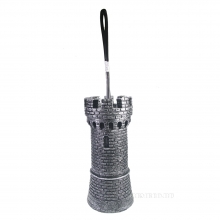 Подставка под ершик Башня (серебро) L15W15H32