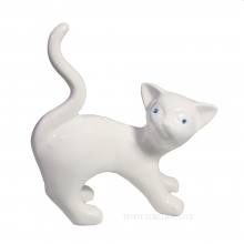 Фигура декоративная Котенок игривый (белый глянец) L18W7H18,5