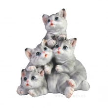 Фигура декоративная Котята (серый)L10W9H11