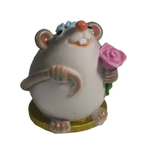 Фигурка декоративная Мышка Эмми (серый) L5 W4 H5,5 см