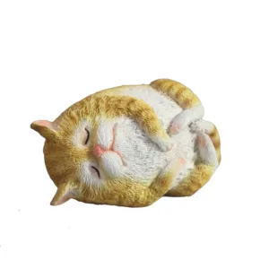 Фигура декоративная Толстый кот (рыжый)